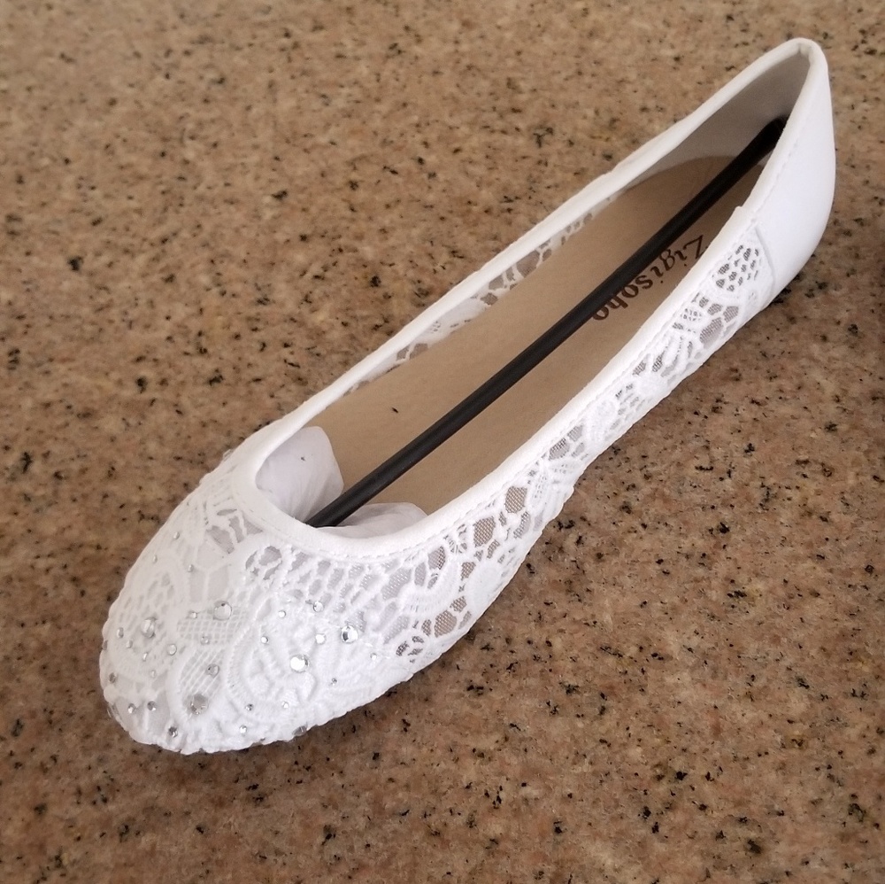 Zigi Soho hypnotize crystal lace ballet flat